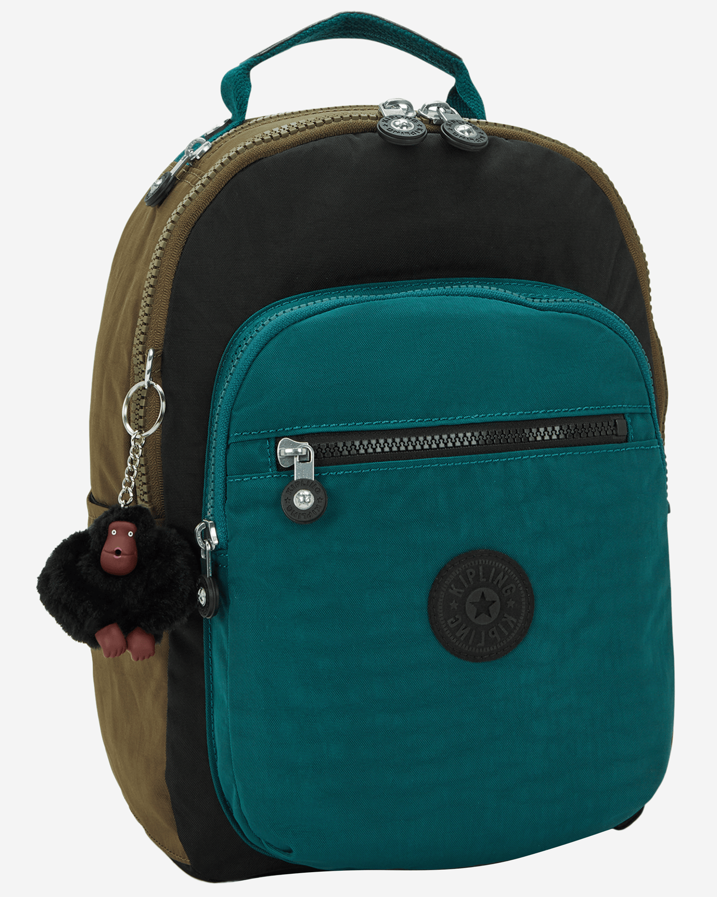 Kipling Seoul S Black Khaki Bl Small Backpack (with Tablet Compartment) I4345-5FY