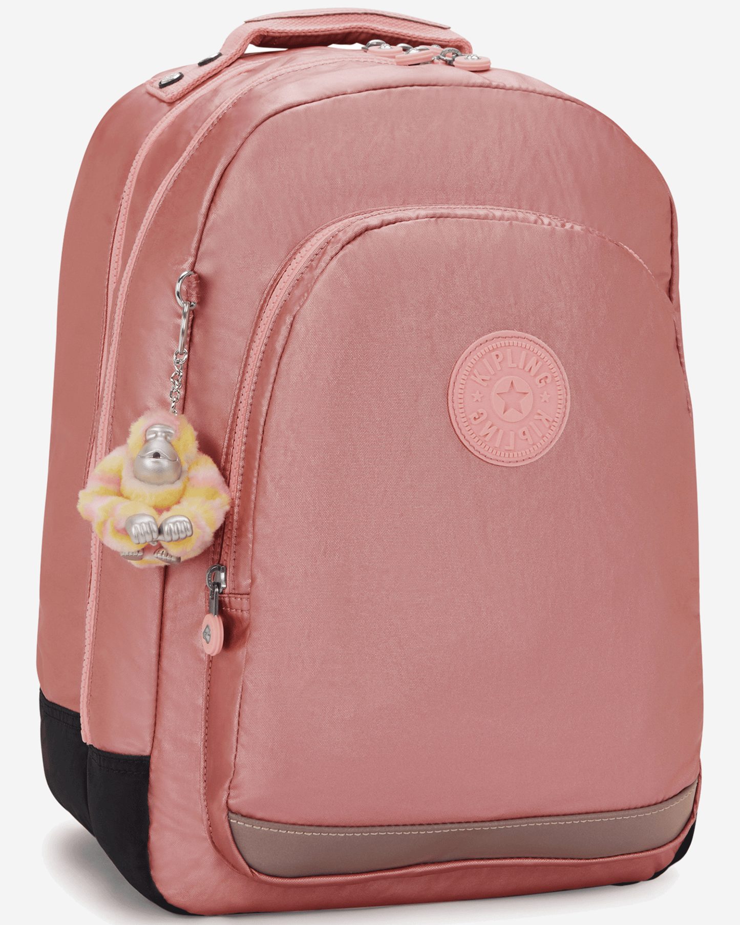 Kipling Class Room Bronze Pink Met Large Backpack with Laptop Compartment I5213-3MD