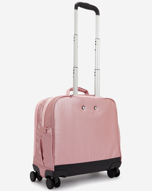 Kipling New Storia Bronze Pink Met Large Wheeled Bag I3390-3MD
