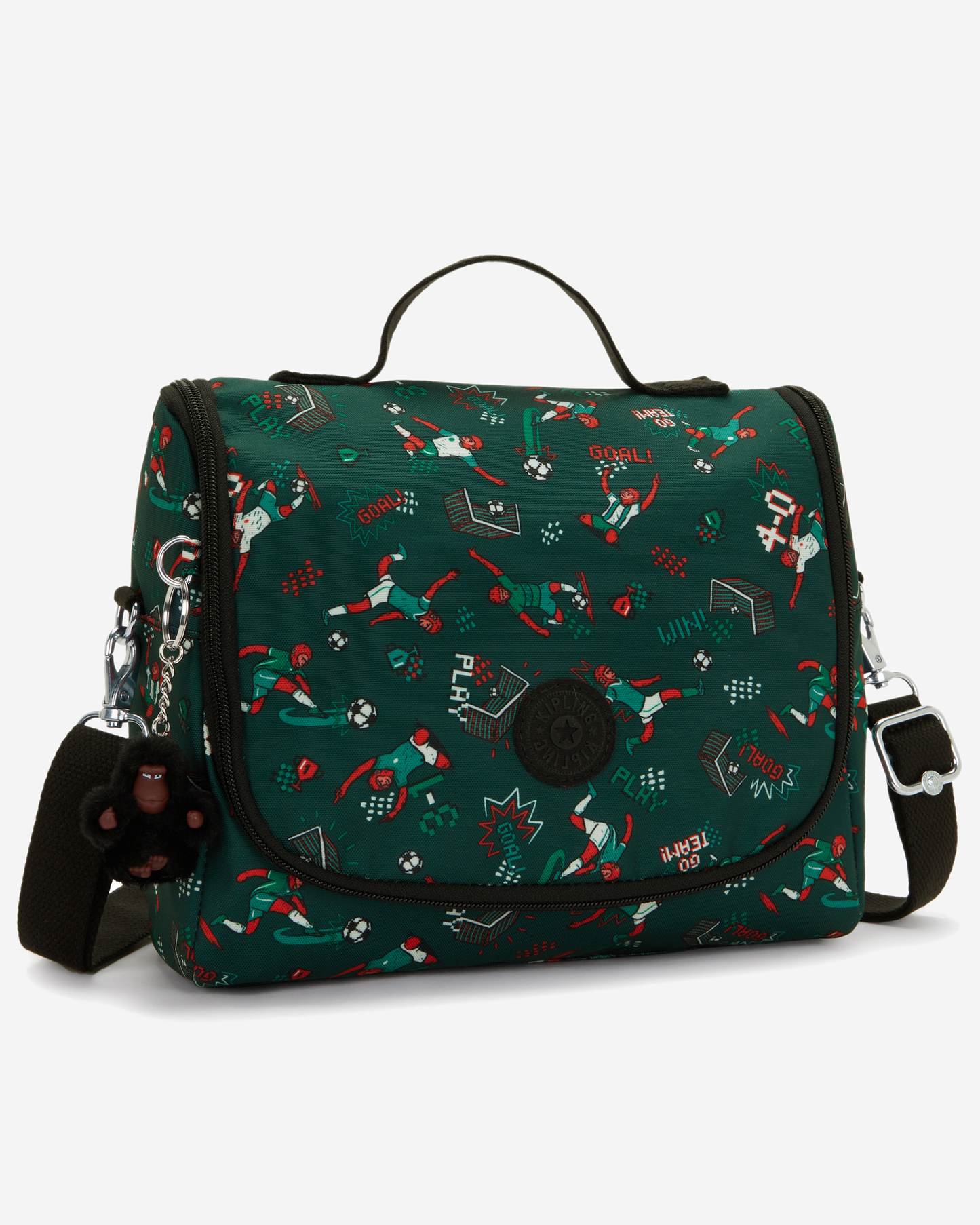 Kipling New Kichirou Soccer Prt Large LunchBag with Trolley Sleeve I5749-2KT