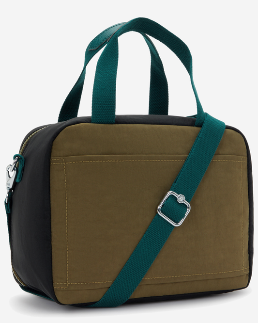 Kipling Miyo Black Khaki Bl Large LunchBag with Trolley Sleeve 15381-5FY