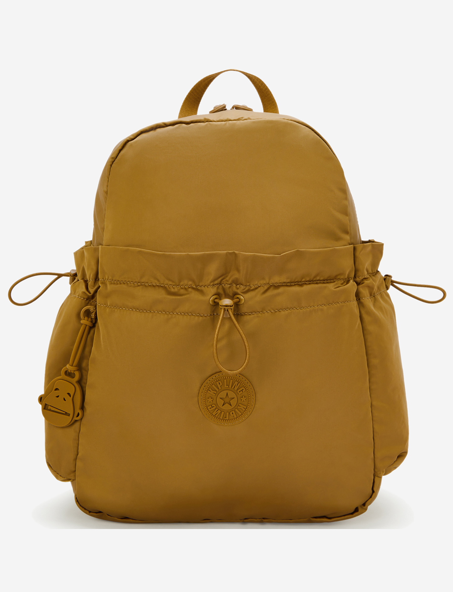KIPLING Amita Goldish Brown Medium Backpack with Drawstring Pocket I8172-2TE
