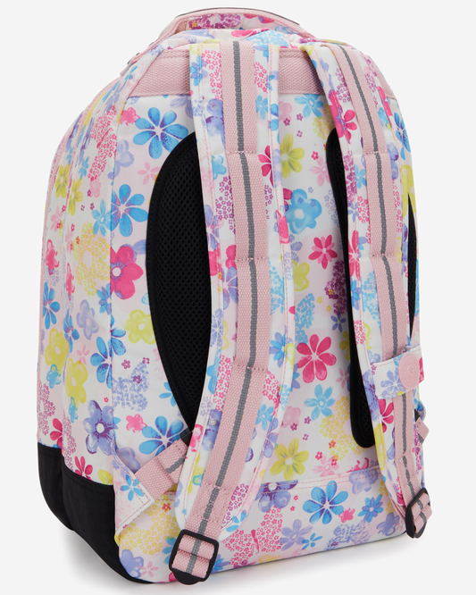 Kipling Class Room Flower Stamp Large Backpack with Laptop Compartment I7090-8EM