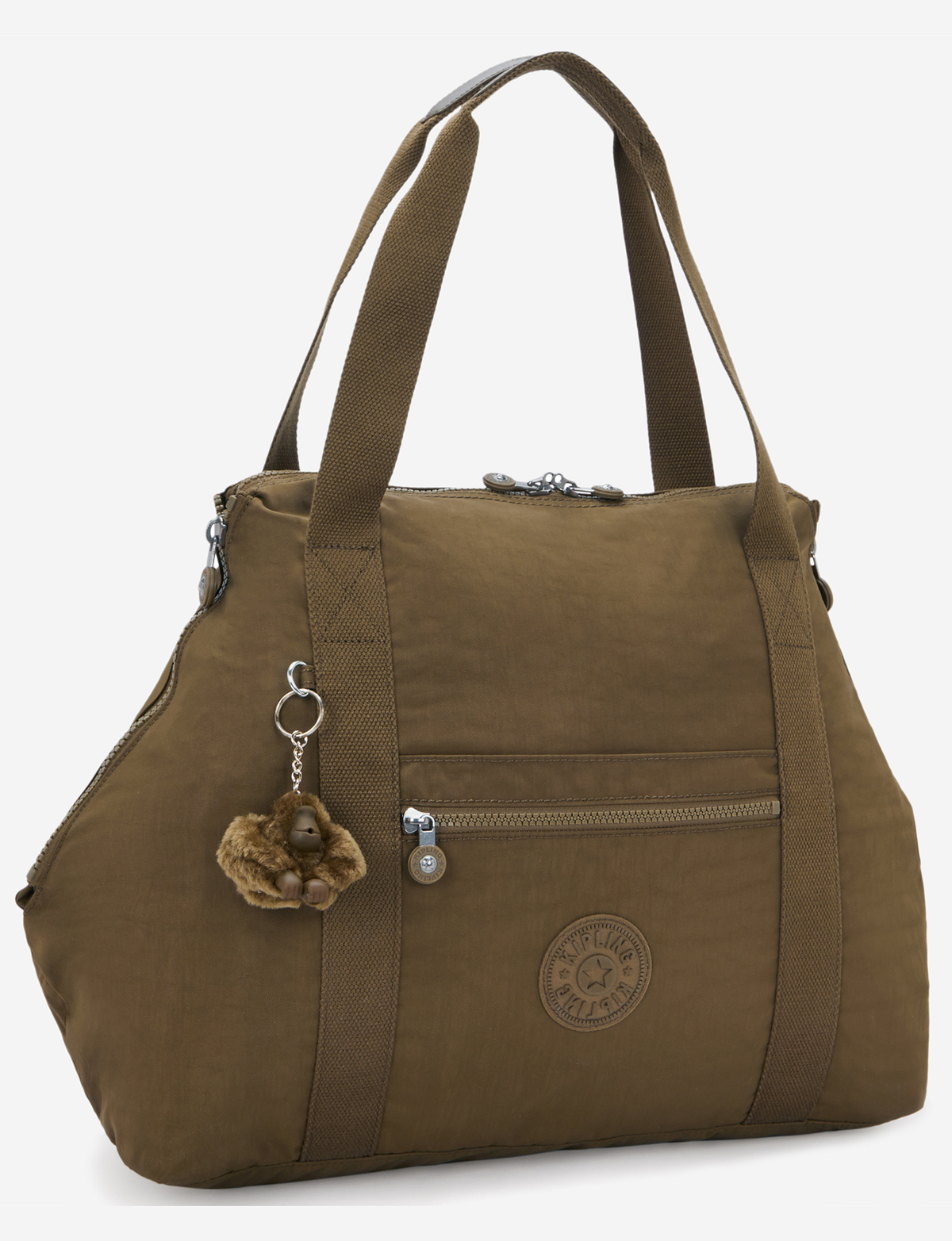 KIPLING Art M Smooth Khaki Large tote 13405-1NA