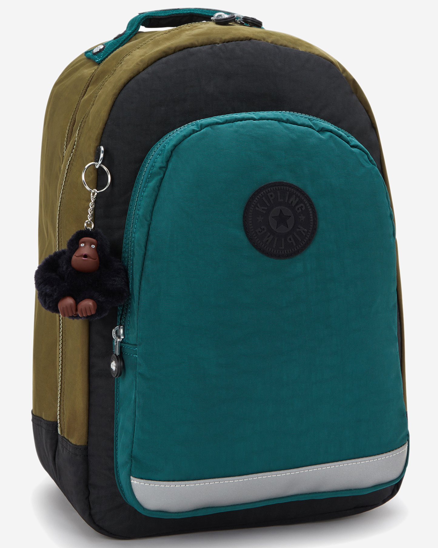 Kipling Class Room Black Khaki Bl Large Backpack with Laptop Compartment I4053-5FY