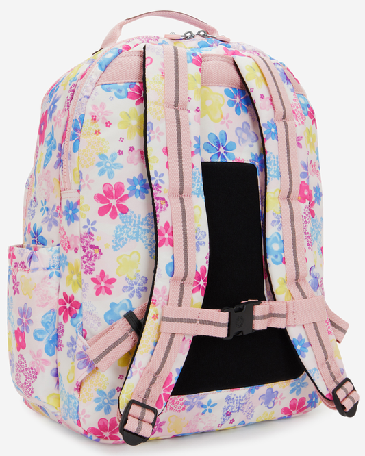 Kipling Seoul College Extra Flower Stamp Large Backpack with Laptop Compartment I6101-8EM