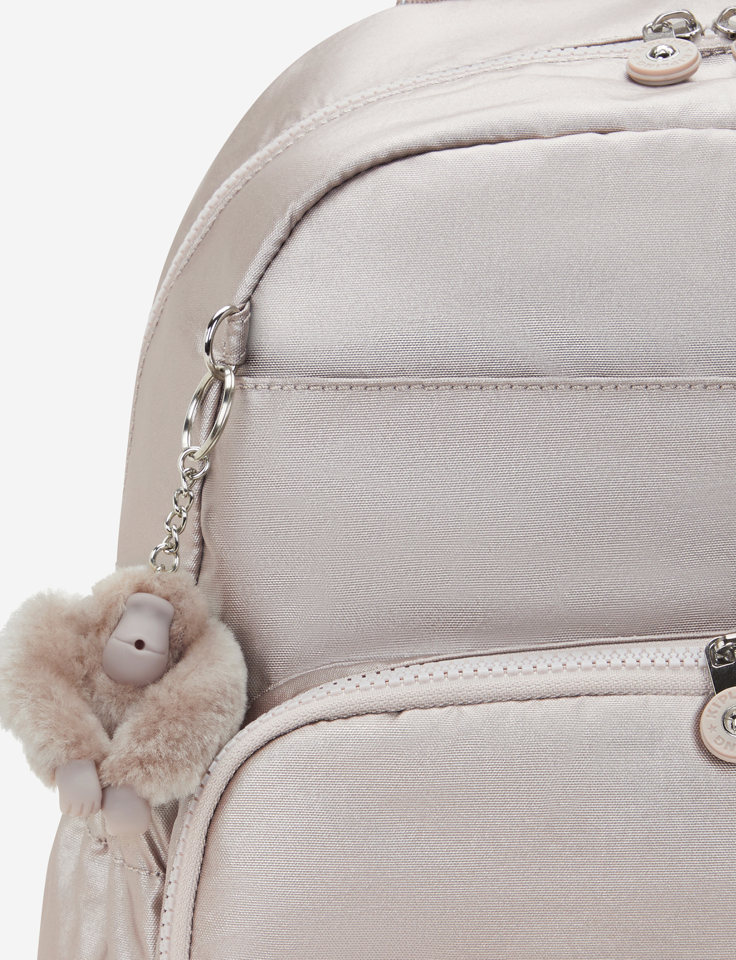 KIPLING Maisie Metallic Glow Medium baby backpack (with changing mat) I5294-48I