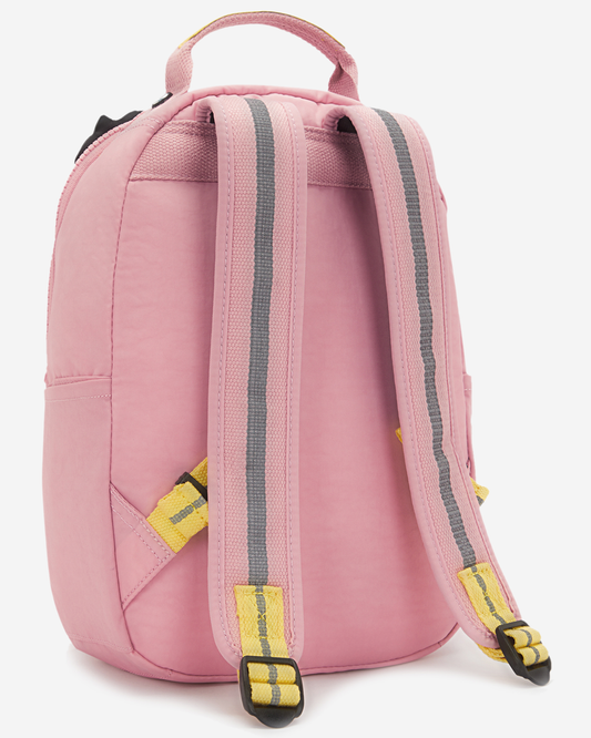 Kipling Seoul S Pink Daisy Small Backpack (with Laptop Compartment) I5853-1MI