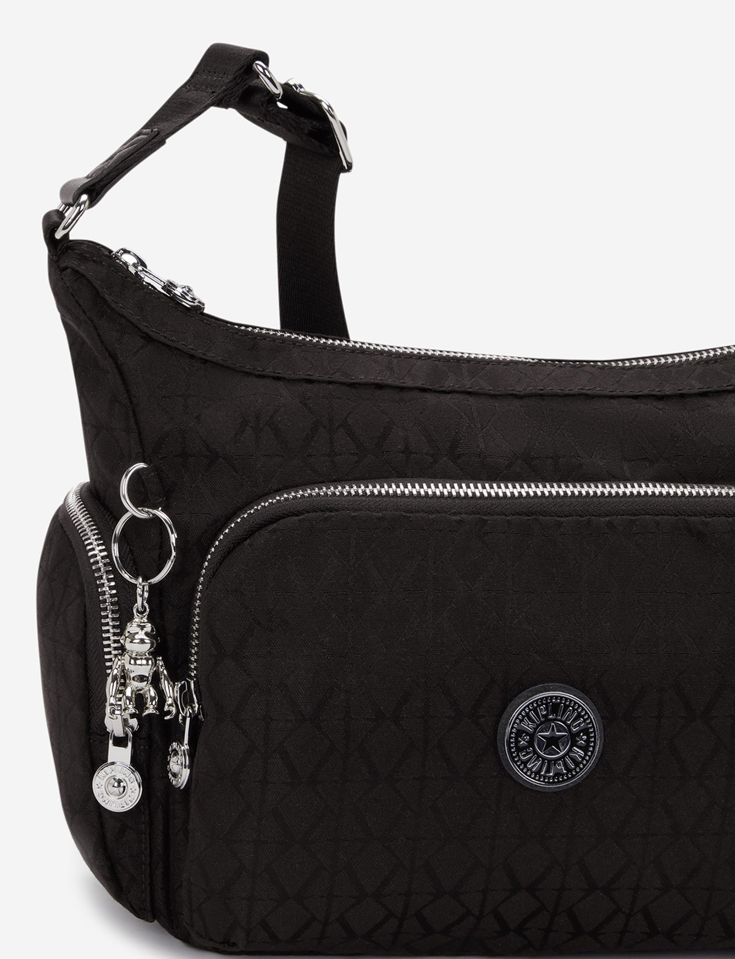 KIPLING Gabb S Noir Sign Jq Medium crossbody I8039-4NW