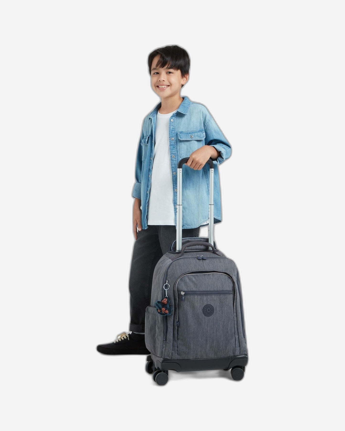 Kipling New Zea Marine Navy Large Wheeled Backpack C2I5635-58C