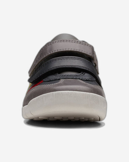 Clarks Boys Den Stripe Kid (Wide Fit)