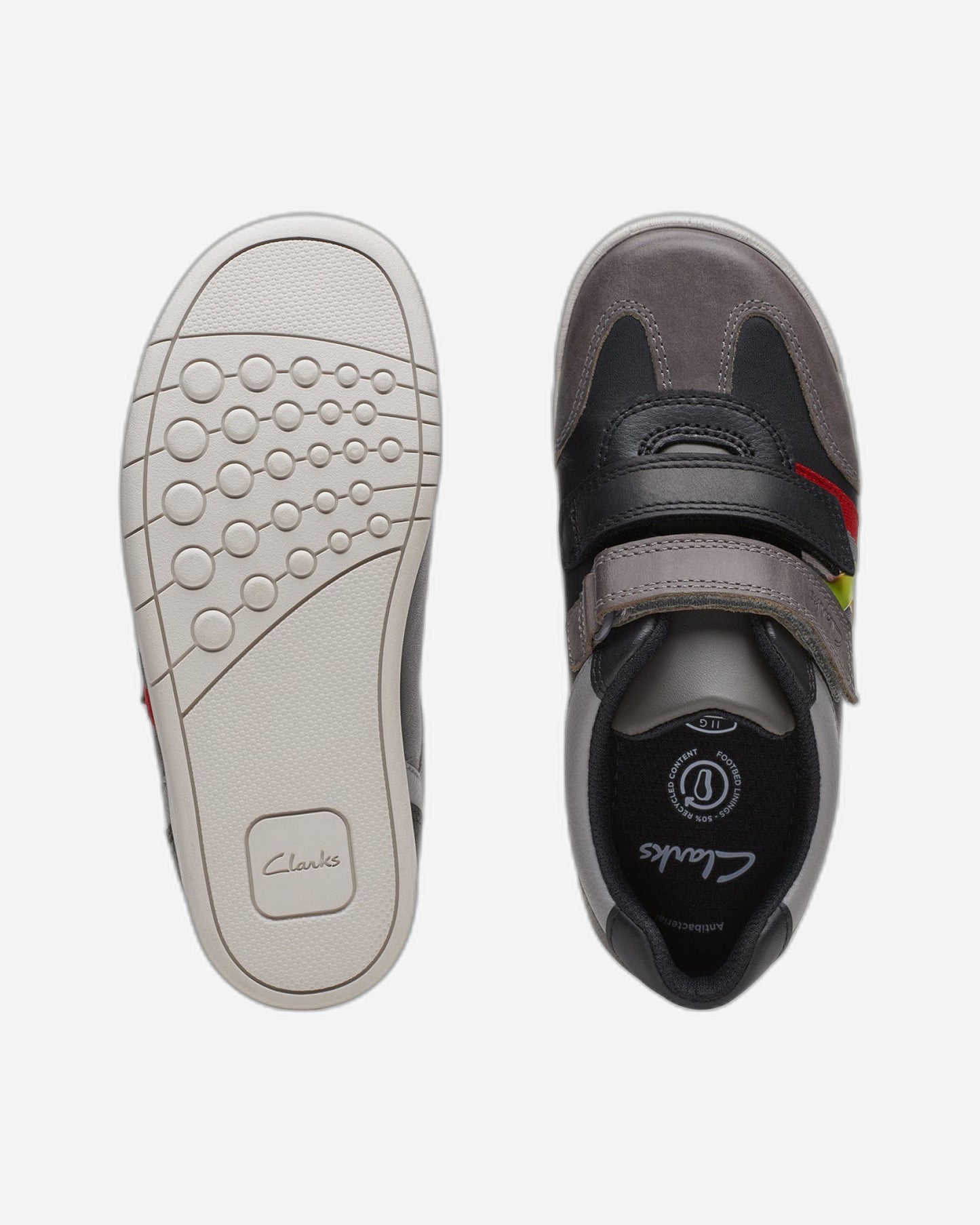 Clarks Boys Den Stripe Kid (Wide Fit)