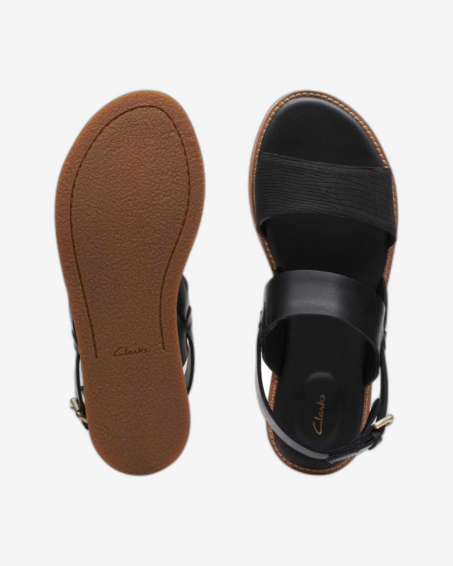 Clarks Karsea Strap - Sandals - Black Combi (Standard Fit)