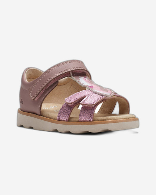 Clarks Girls Crown Brill Toddler. (Wide Fit)