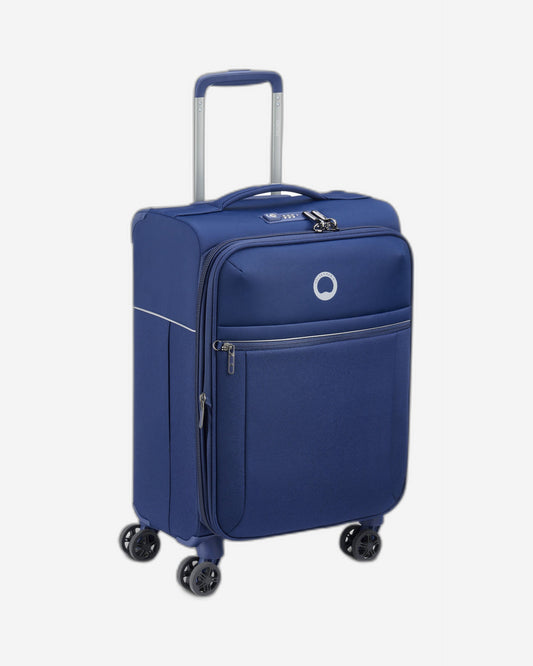 Delsey Paris Brochant 2.0 55Cm Softcase 4 Double Wheel Expandable Cabin Luggagetrolley Blue - 00225680102