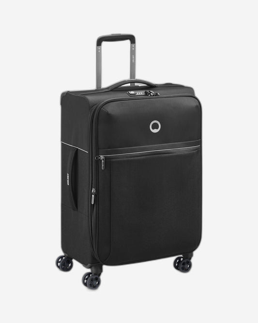 Delsey Paris Brochant 2.0 67Cm Softcase 4 Double Wheel Expandable Medium Check-In Luggage Trolley Black - 00225681000