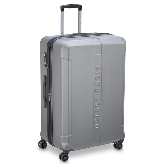 Delsey Paris Depart Hard 81cm Hardcase Expandable 4 Wheel Check-in Luggage Trolley Case Grey - 00314583001 X9