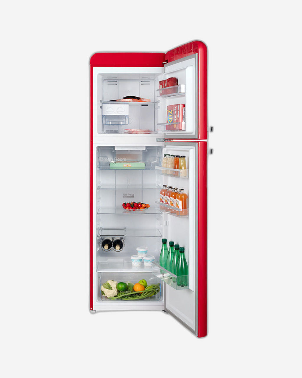Hoover Bottom Mount Retro Refrigerator 326L
