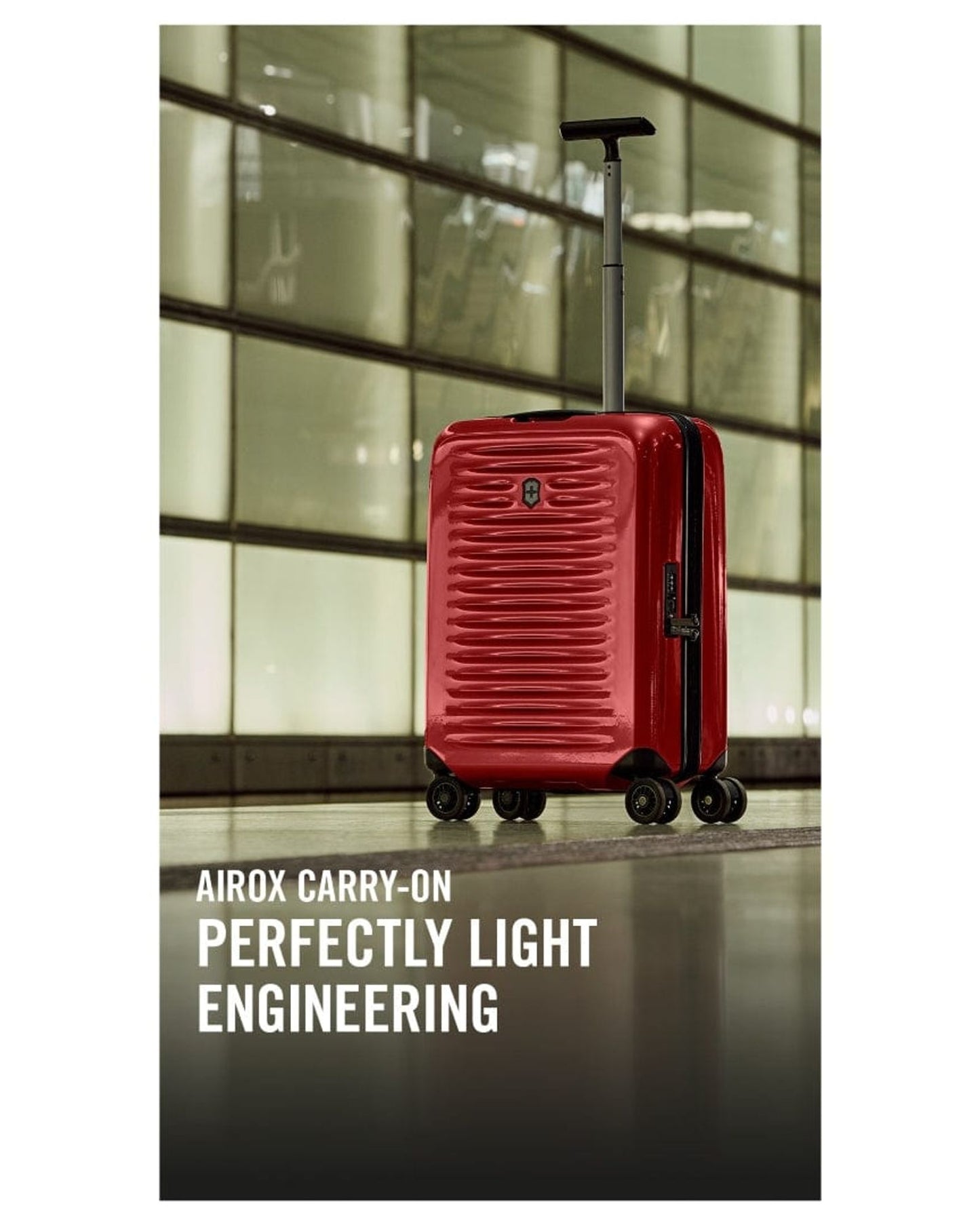 Victorinox Airox 55Cm Global Hardside Non Expandable Super Lightweight Cabin Luggage Trolley Red - 612498