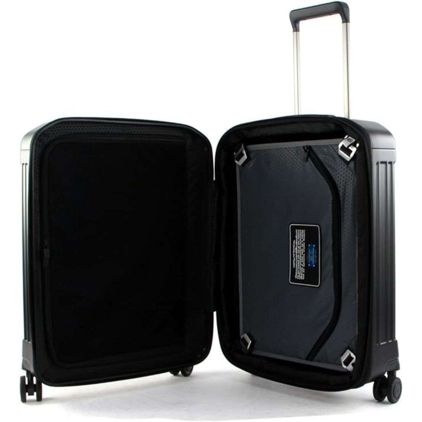 Piquadro Pq-Light Cabin Size Expandable Hardside Spinner Matt Black