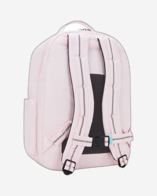 Kipling Seoul College Extra Sea Pink Met Large backpack with laptop compartment I3514-52J