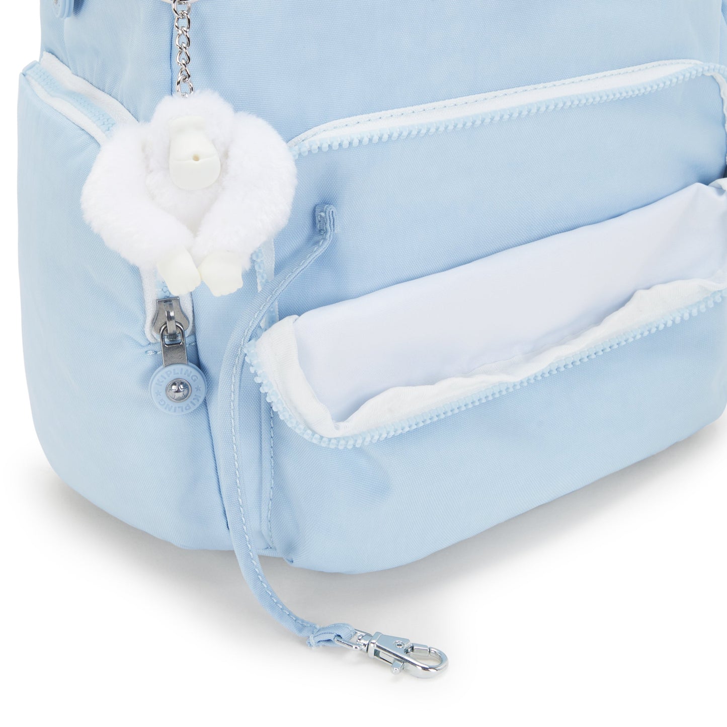 KIPLING-City Zip S-Small Backpack with Adjustable Straps-Frost Blue Bl-I3523-LZ8