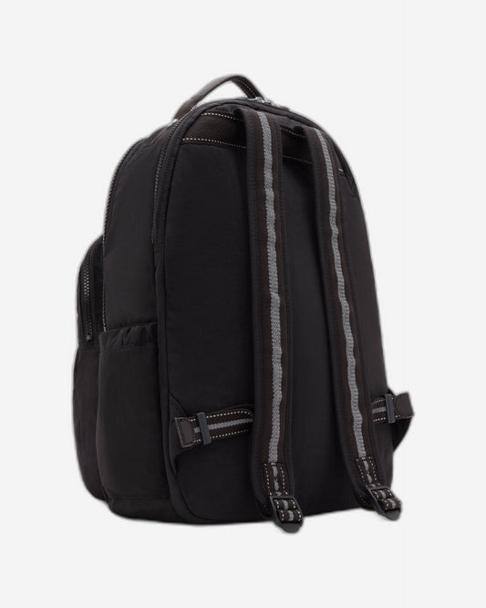 Kipling Seoul Lap True Black Large Backpack With Laptop Compartment I4275-J99