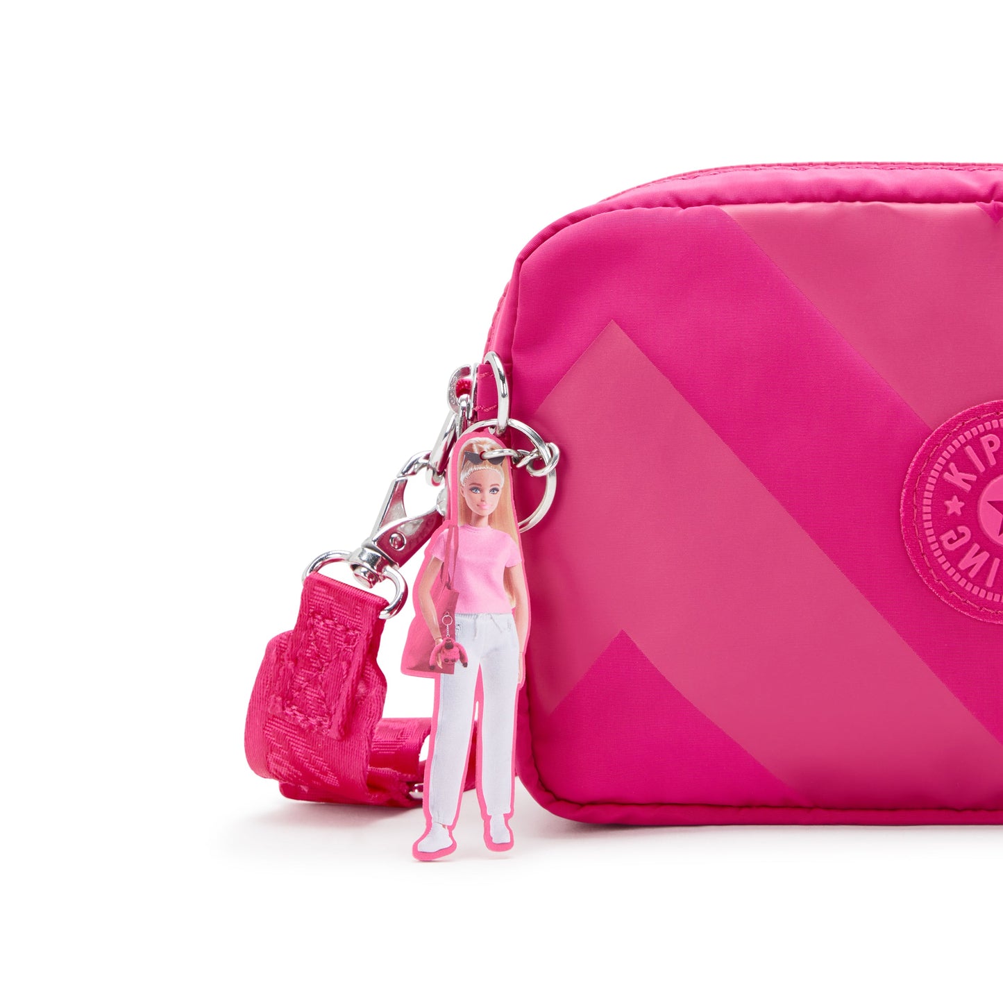 KIPLING-Milda-Barbie™ Milda Crossbody Bag With Detachable and Adjustable Shoulder Straps-Power Pink-I7473-BA2