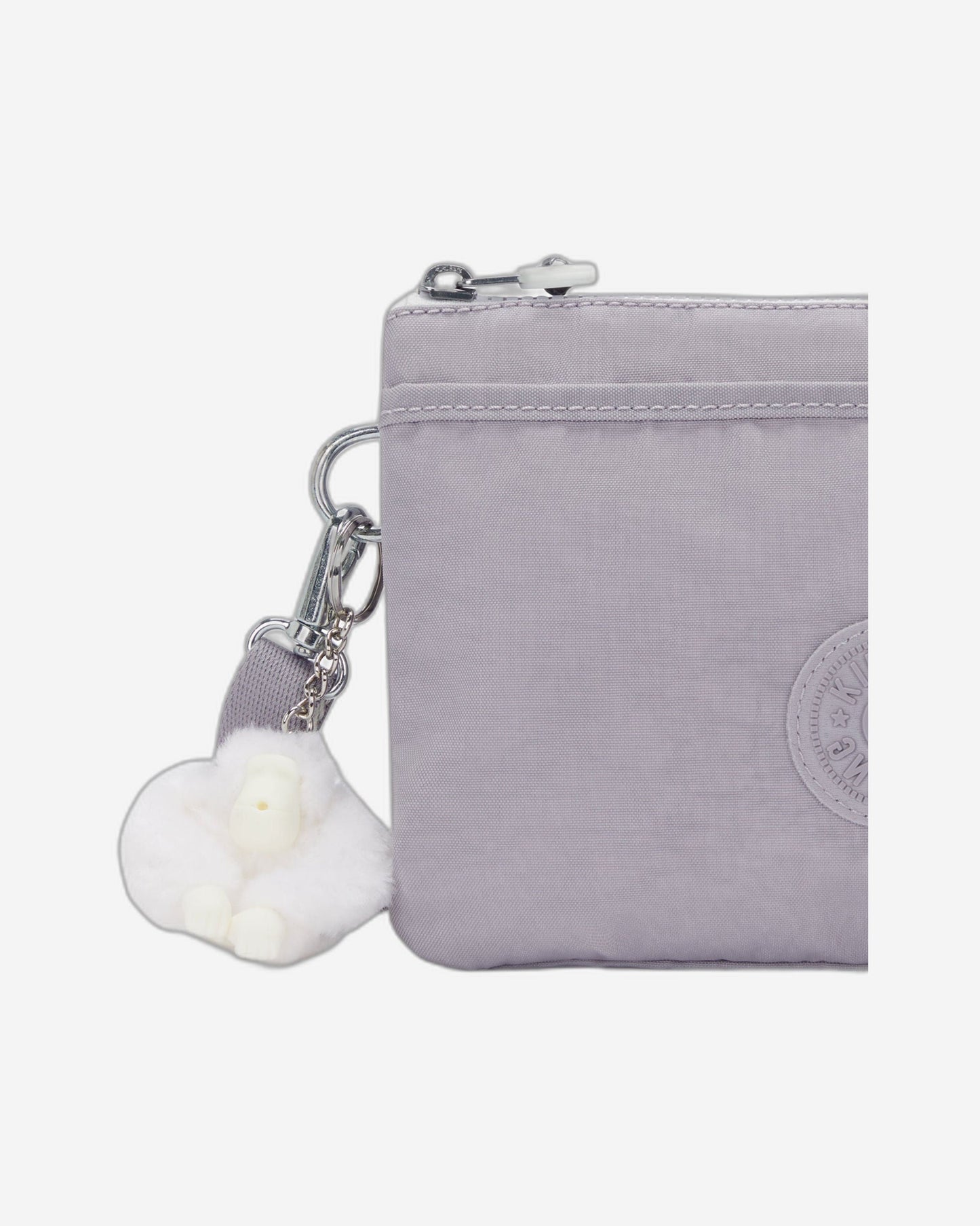 Kipling Riri Tender Grey Large Pouch with Crossbody Strap C2I7590-1FB