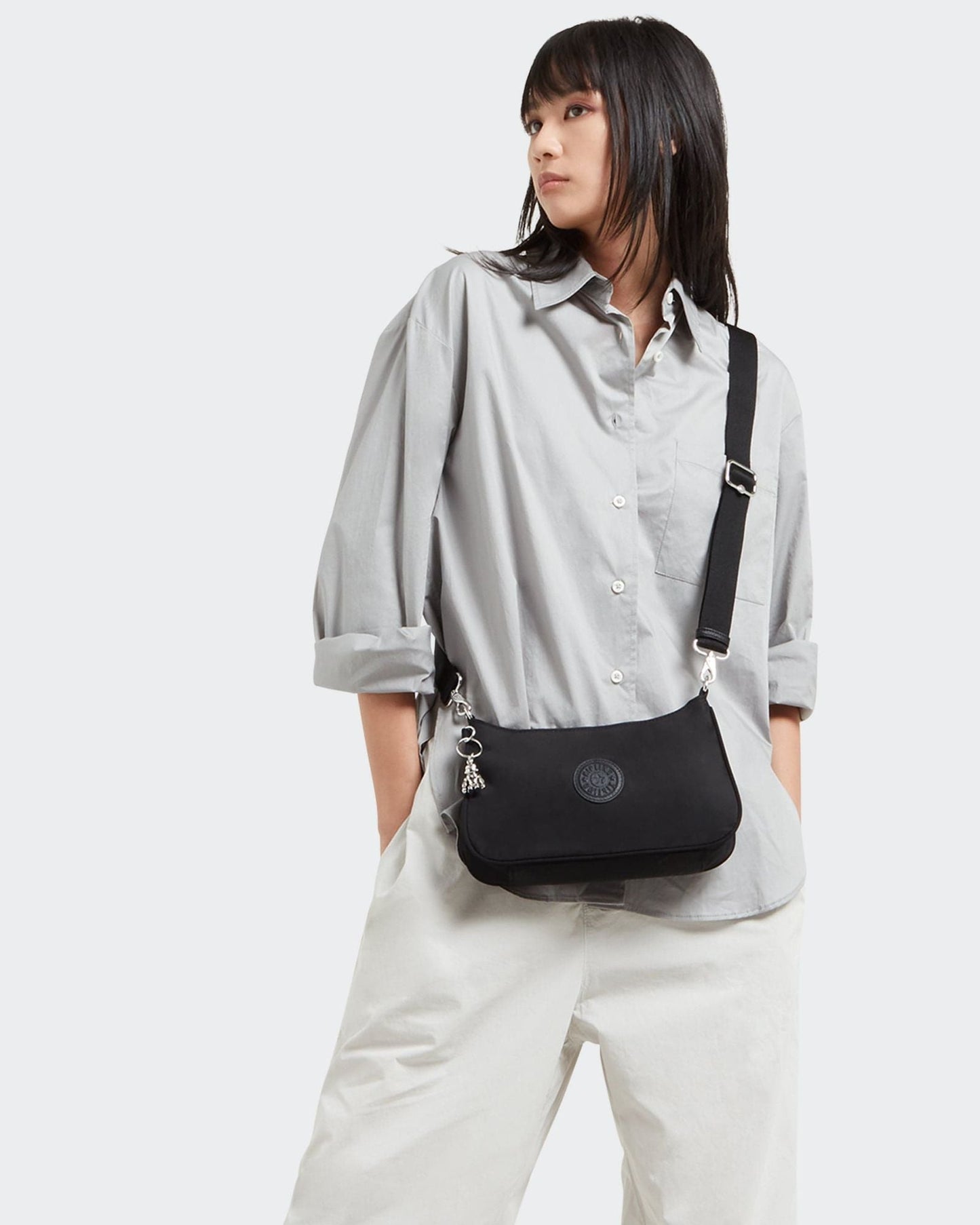 Kipling Lauri Paka Black C Shoulder Bags C2I7608-T79