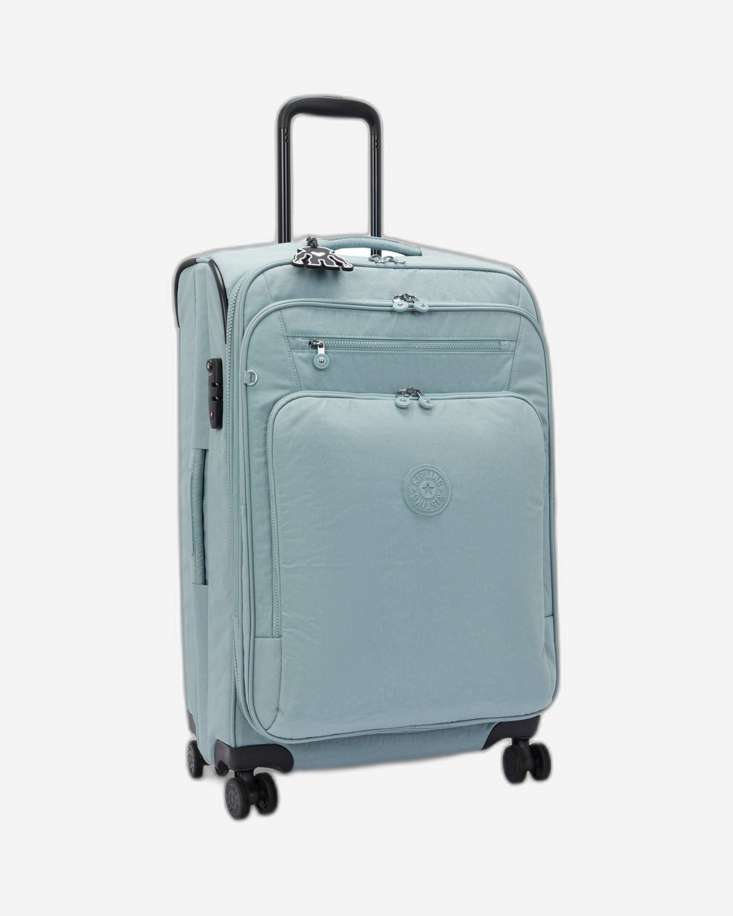 Kipling New Youri Spin M Relaxed Grey Medium Expandable Wheeled Luggage I7706-3NL