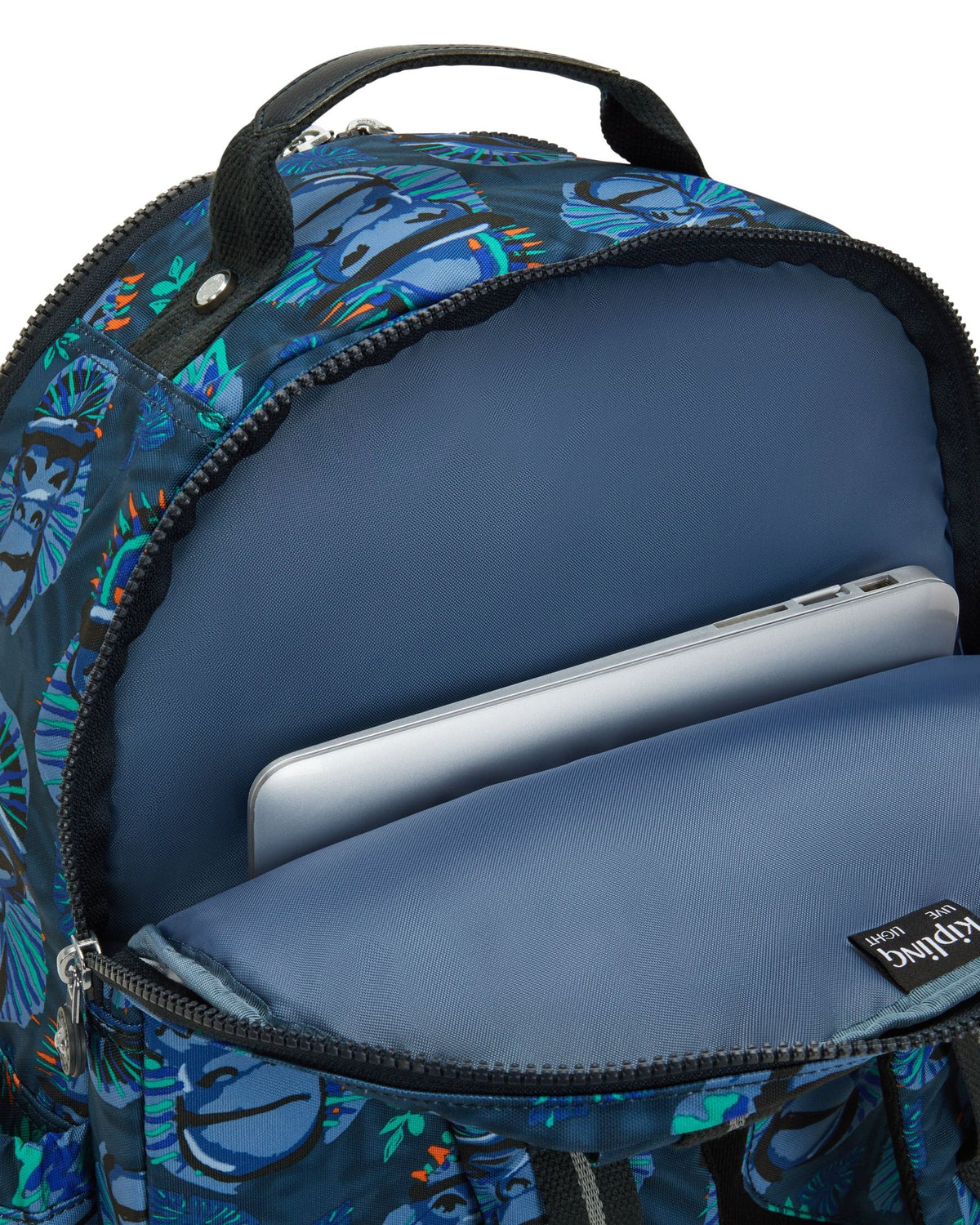 Kipling Seoul College Blue Monkey Fun Large Backpack C2I7973-8HJ