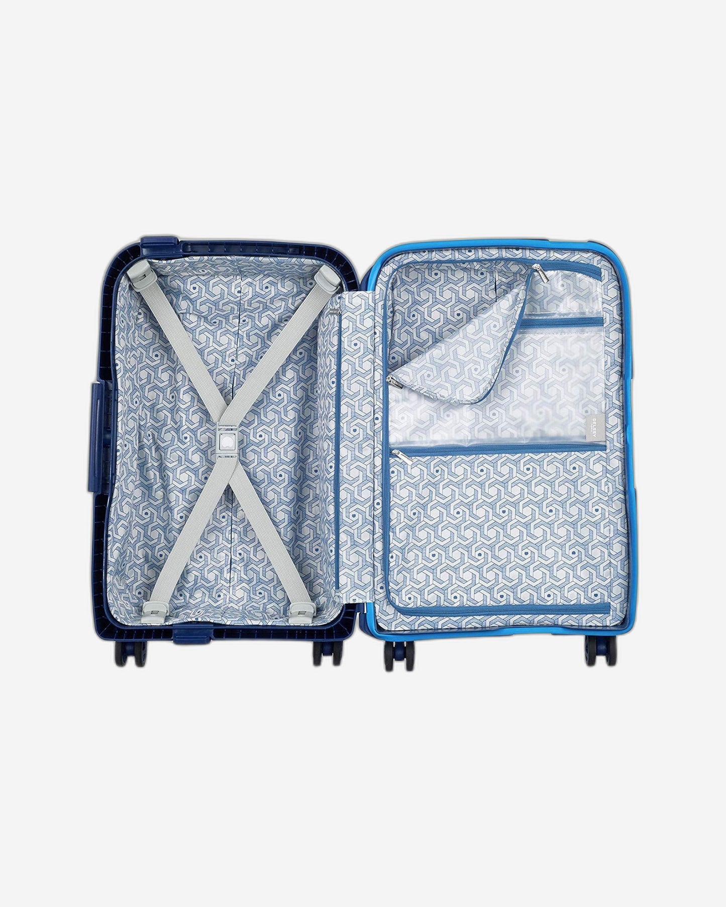 Delsey Paris Moncey 2.0 55Cm Hardcase 4 Double Wheel Cabin Luggage Trolley Blue - 00384480102