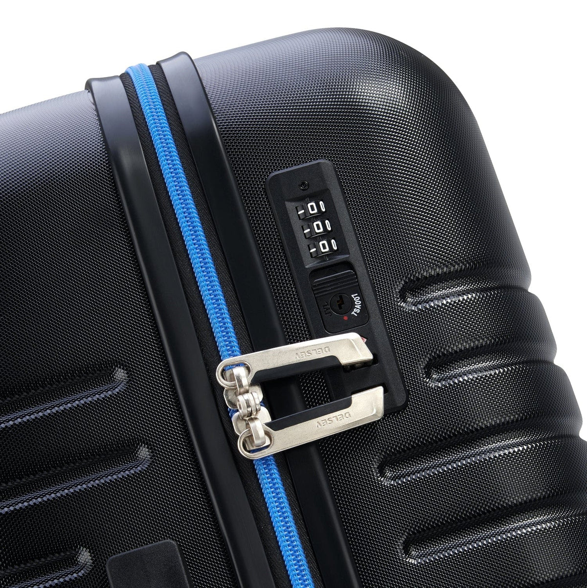 Delsey Paris Iroise 65Cm Hardcase 4 Double Wheel Medium Check-In Luggage Trolley Black - 00379281000