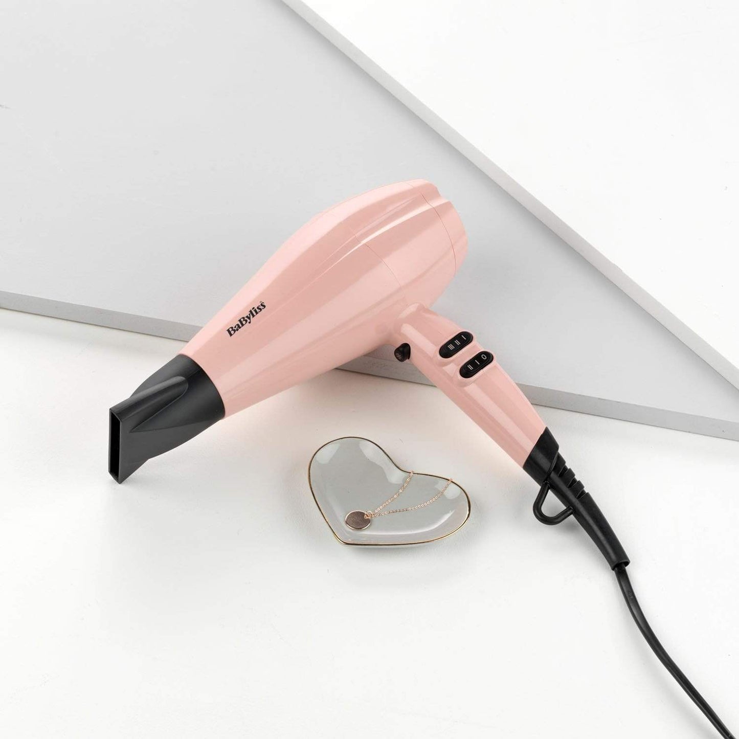 Babyliss Dc Dryer 2200W Rose Blush Advanced Onic Frizz Control 3 Heat 2 Speed Cool Shot Light - 5337Prsde