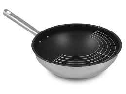 Atlantico Non Stick Wok With Long Handle & Glass Cover 28Cm - 63212Av59328100