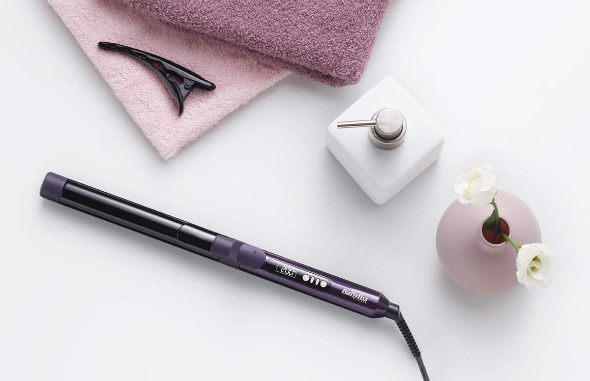 Babyliss Babc625Sde Hair Curling Iron 6 Temperature, 25Mm - Black/Purple