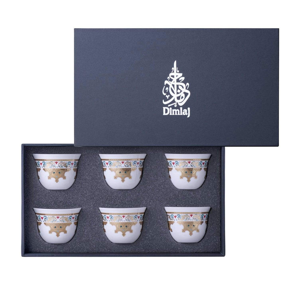 Dimlaj Suroor 47016 Porcelain Cawa Cup Gold/6 - 47016