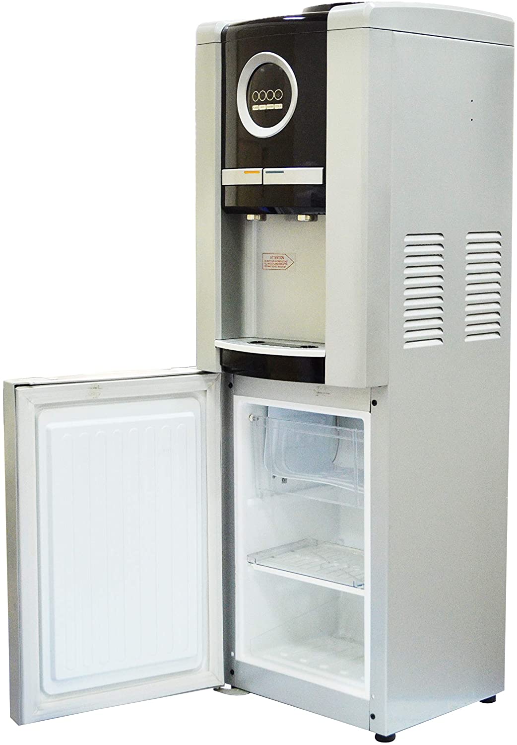 sure-top-loading-water-dispenser-with-refrigerator-and-freezer-silver