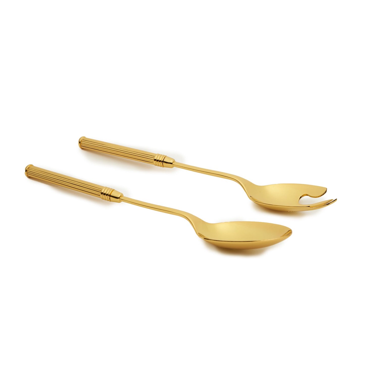 Regent Folio Gold Plated Salad Bowl With Servers - Folio Gp Sal/Bowl Se