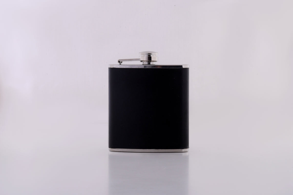 6OZ HIP FLASK EMBOSSED 201 S/S