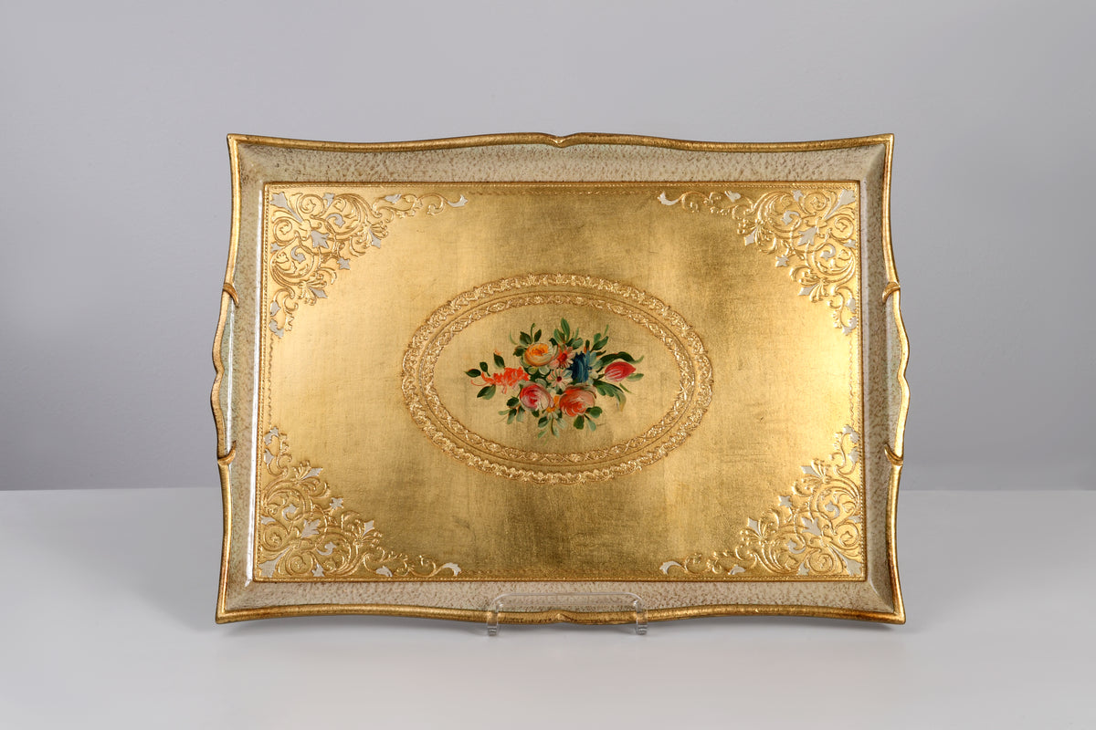 BAGNESI ORO AVORIO RECT. TRAY 4 37X53CM