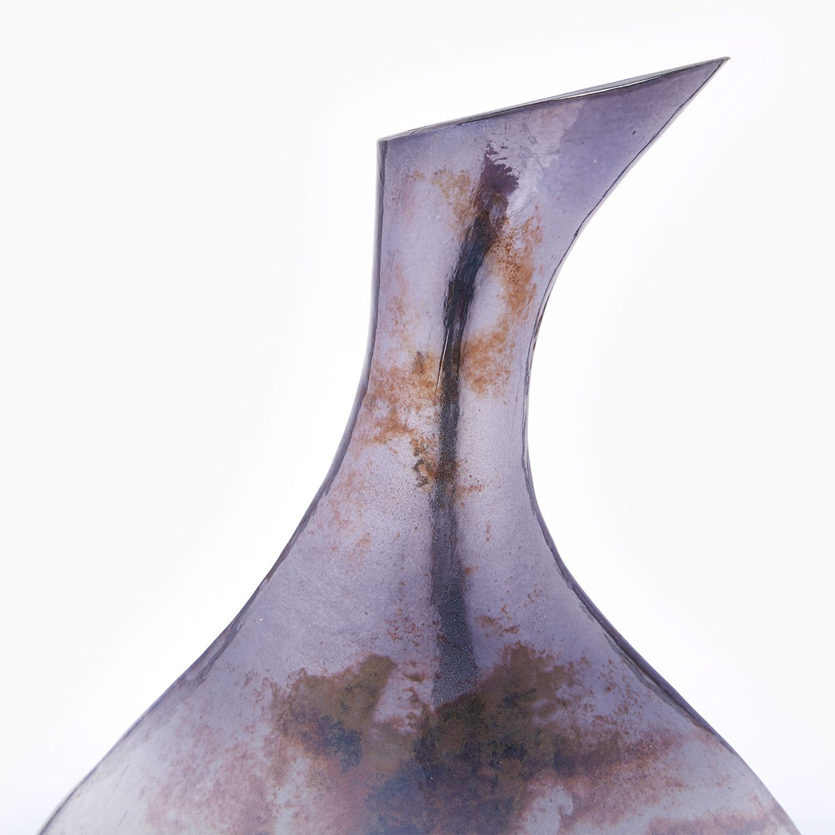Panache Deco Glass Vase 11.75 Milky Way - 50165