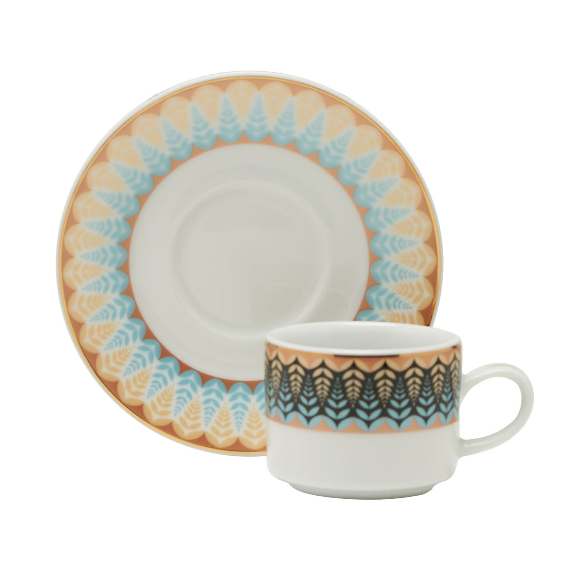 Dankotuwa Elsa Gold 6+6 Coffee Cup And Saucer