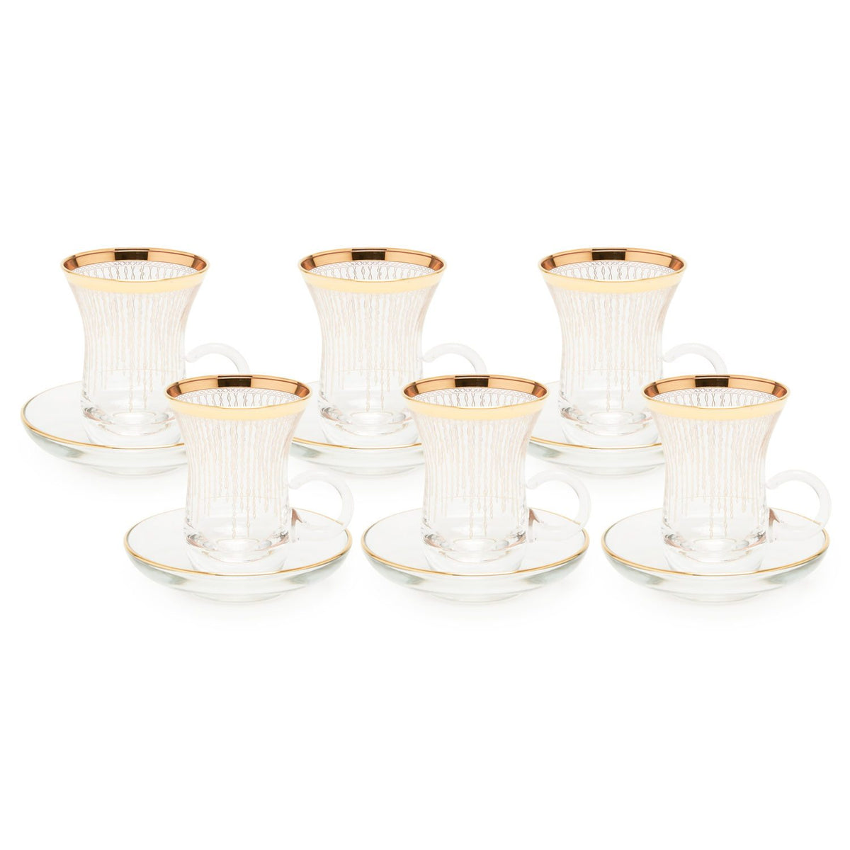 Combi Casilda Gold 12Pc Tea Cup And Saucer - G758/1Z-35