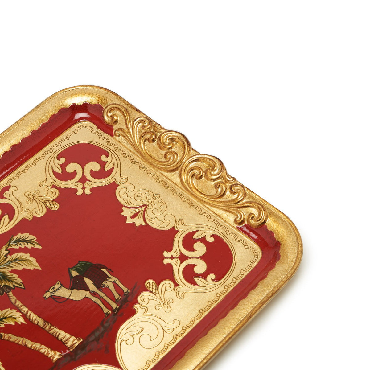 Sezzatini Camel & Tree Oro Ros Cel Medium Rectangle Tray 32 X 45Cm - Vl-234-4-3708