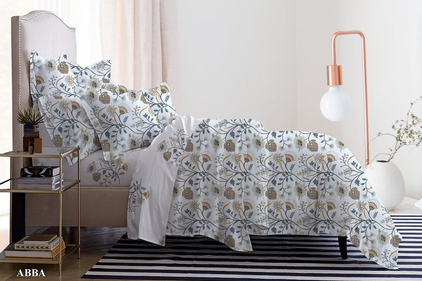 VEGORA PRINTED MICROFIBER ABBA 5PC COMFORTER SET KING - 83009619