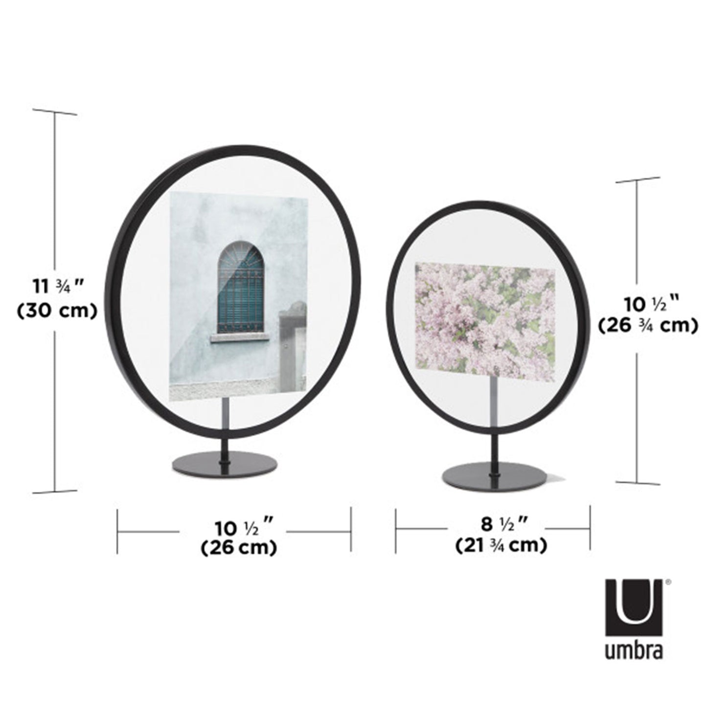 Umbra Infinity Round Picture Frame 4X6 Black - 1012271-040