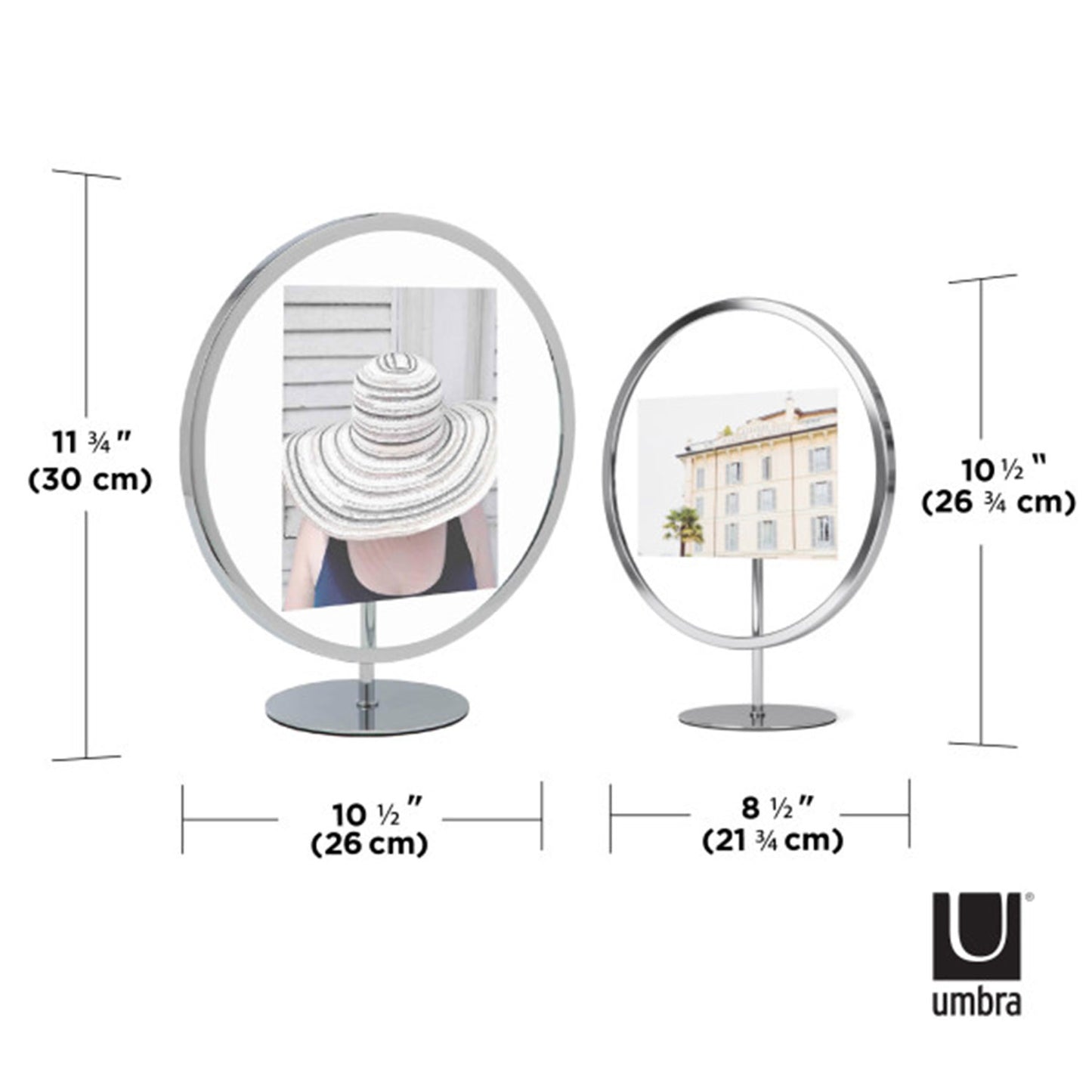 Umbra Infinity Round Picture Frame Chrome 4X6 Chrome - 1012271-158