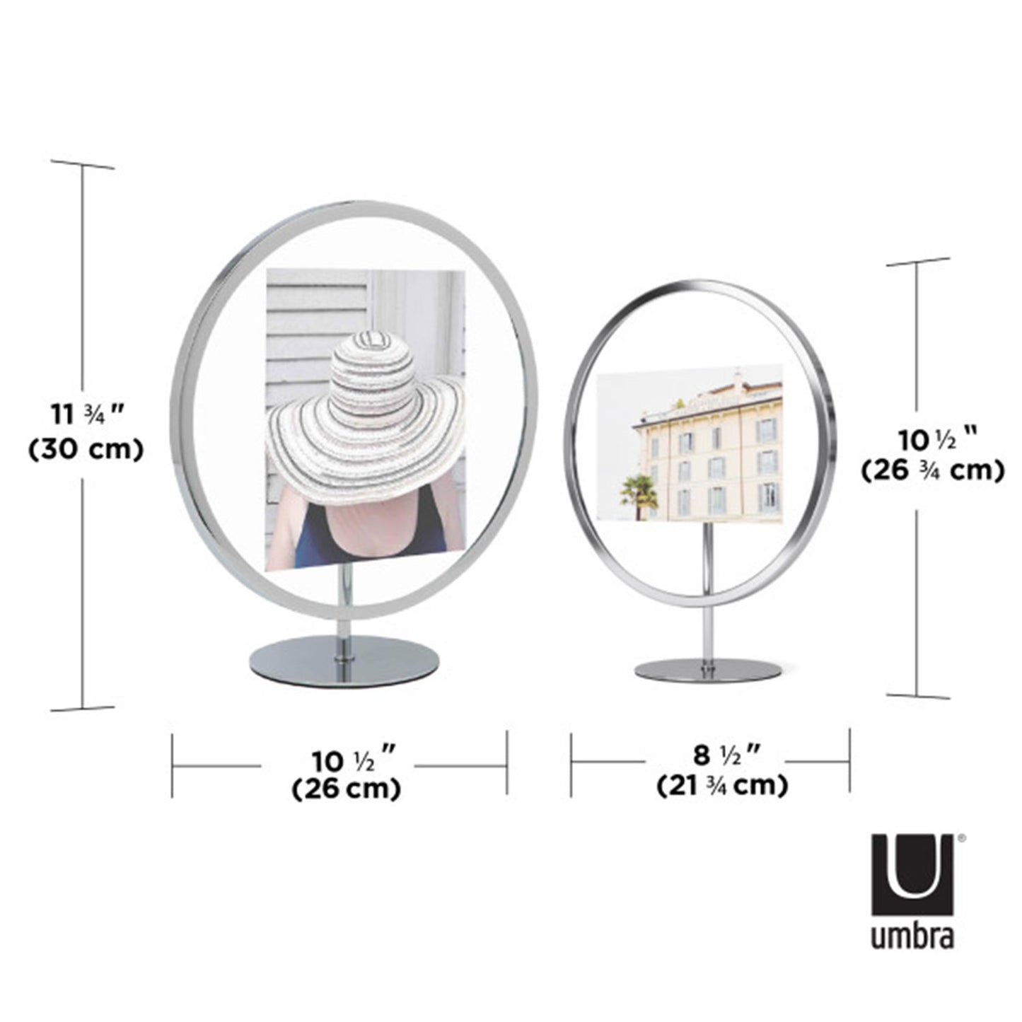 Umbra Infinity Round Picture Frame 5X7 Chrome - 1012272-158